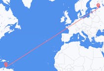 Flyreiser fra Willemstad, Curaçao til St. Petersburg, Russland