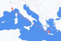Flyreiser fra Khania, Hellas til Nice, Frankrike