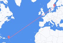 Flights from Saint Barthélemy to Stockholm