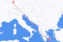 Flights from Plaka, Milos, Greece to Karlsruhe, Germany