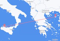 Vluchten van Palermo, Italië naar Lemnos, Griekenland