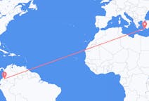 Flyg från Pasto, Colombia till Rhodes, England, Grekland