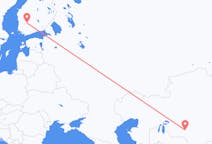 Vluchten van Qızılorda, Kazachstan naar Tampere, Finland