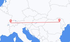 Loty z Berno, Szwajcaria do Jassów, Rumunia