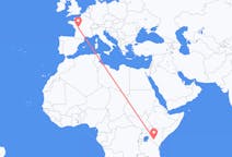 Voli da Nairobi, Kenya a Poitiers, Francia