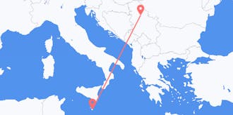 Lennot Maltalta Serbiaan