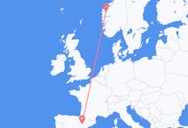 出发地 挪威出发地 桑丹目的地 西班牙萨拉戈萨的航班
