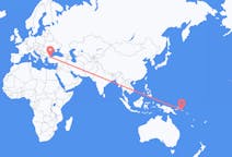 Flyreiser fra Kieta, Papua Ny-Guinea til Istanbul, Tyrkia