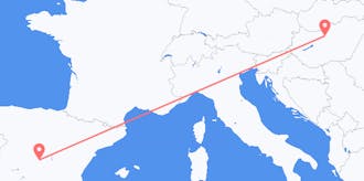 スペインからハンガリーへのフライト