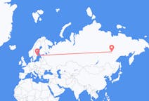 Vols depuis la ville d'Iakoutsk vers la ville de Stockholm