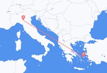 Flyg från Parma till Ikaria