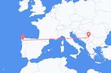 Flyg från Santiago de Compostela, Spanien till Kraljevo, Serbien