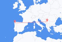 Flyreiser fra Santiago de Compostela, Spania til Kraljevo, Serbia