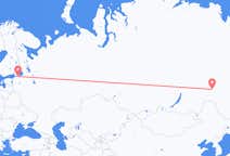 Flyg från Neryungri till Sankt Petersburg