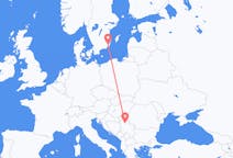 Loty z Belgrad, Serbia do Kalmaru, Szwecja