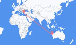 Flyrejser fra Carnarvon, Australien til Bodrum, Tyrkiet