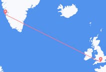 出发地 格陵兰出发地 努克前往英格兰的南安普敦的航班