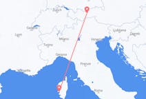 Flights from Ajaccio, France to Innsbruck, Austria