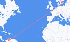 出发地 哥伦比亚布卡拉曼加目的地 瑞典朗内比的航班