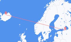 Flights from the city of Saint Petersburg, Russia to the city of Akureyri, Iceland