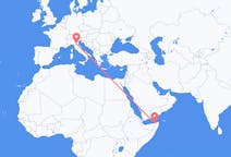 Flyrejser fra Boosaaso, Somalia til Bologna, Italien