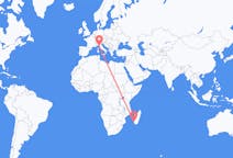Flyg från Toliara, Madagaskar till Pisa, Italien