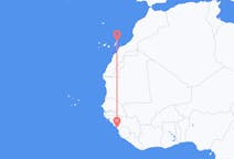 Flug frá Conakry til Lanzarote
