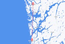Flyg från Bergen, Norge till Haugesund, Norge