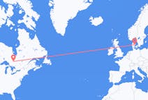 Flyreiser fra Timmins, Canada til Aarhus, Danmark