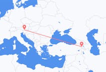 Flyg från Jerevan, Armenien till Klagenfurt, Österrike