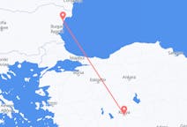 出发地 土耳其科尼亚目的地 保加利亚瓦尔纳的航班