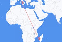 Flyreiser fra Toliara, Madagaskar til Palermo, Italia