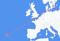 Flights from São Jorge Island, Portugal to Ronneby, Sweden