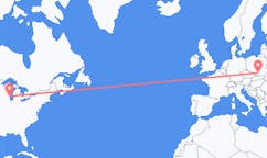 Flights from Milwaukee, the United States to Kraków, Poland