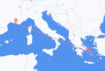 Vols depuis la ville de Marseille vers la ville de Syros