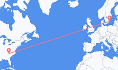 Loty z Greenville, Stany Zjednoczone do Kalmaru, Szwecja
