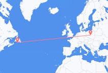 Flyg från Saint-Pierre, S:t Pierre och Miquelon till Lodz, Polen