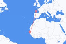 出发地 塞内加尔出发地 济金绍尔目的地 西班牙Santiago del Monte的航班