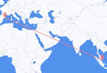 Flights from Johor Bahru, Malaysia to Barcelona, Spain