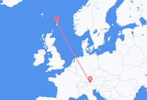 Voli dalla città di Isole Shetland per Innsbruck
