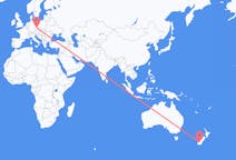 Flyg från Komani, Nya Zeeland till Prag, Tjeckien