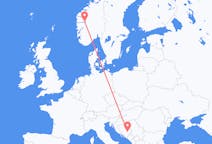 Flights from Sogndal to Sarajevo