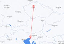 Vluchten van Triëst, Italië naar Praag, Tsjechië