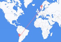 Flyreiser fra Kopiapó, Chile til Oslo, Norge