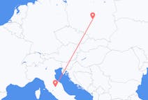 Flights from Łódź, Poland to Perugia, Italy