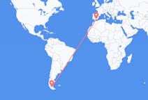 Flyreiser fra Punta Arenas, Chile til Granada, Spania