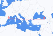 Flyreiser fra Barcelona, Spania til Trabzon, Tyrkia