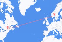 Flyrejser fra Montreal, Canada til Oslo, Norge