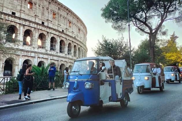 Rome à bord d'un Ape Calessino, en pousse-pousse