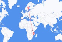 Flyreiser fra Quelimane, Mosambik til Stockholm, Sverige